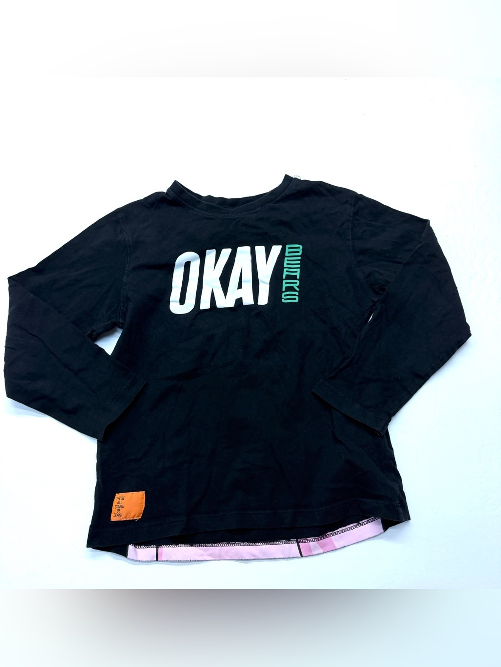 Zara OKAY Bears Black Kids Long-Sleeve Graphic Tee